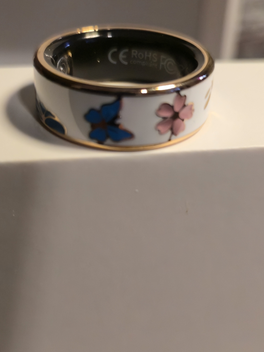Floral Enamel Health & Fitness Tracker Size 7 or 8 NIB